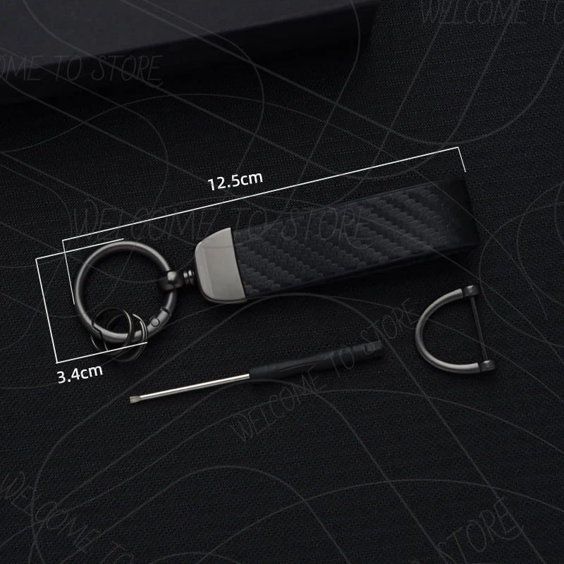 307 317 325 340 Keychain PU Leather Carbon Fiber Zinc Alloy Car Keyring
