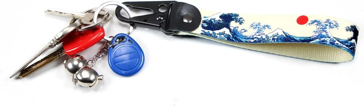 JDM Great Wave Jet Keychain Key Ring Tag for Car Motorcycle Scooter
