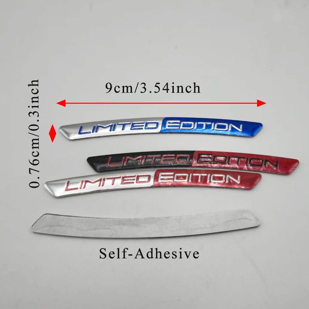 4PCS Aluminum Wheel Hub Stickers Limited Edition Emblem Decals for Car Motorcycle