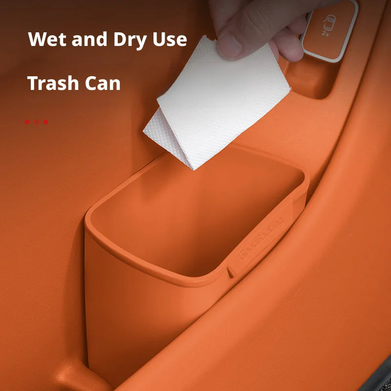 Silicone Car Door Storage Box Trash Can Umbrella Organizer Auto Accessories