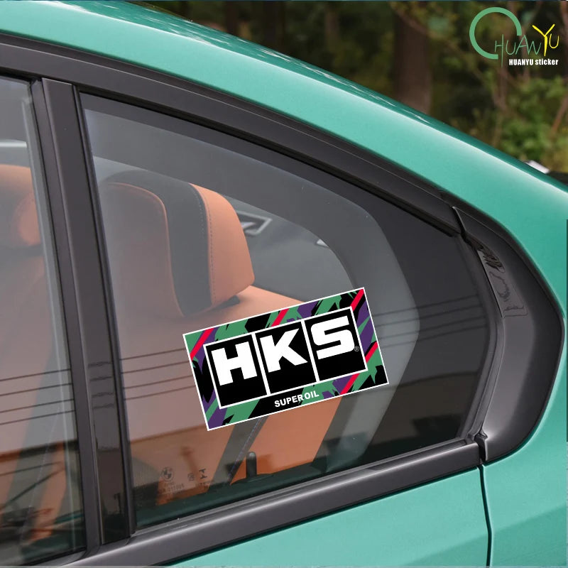 HKS JDM Reflective Car Sticker Decal Door Body Rear Window Scratch Cover Vinyl