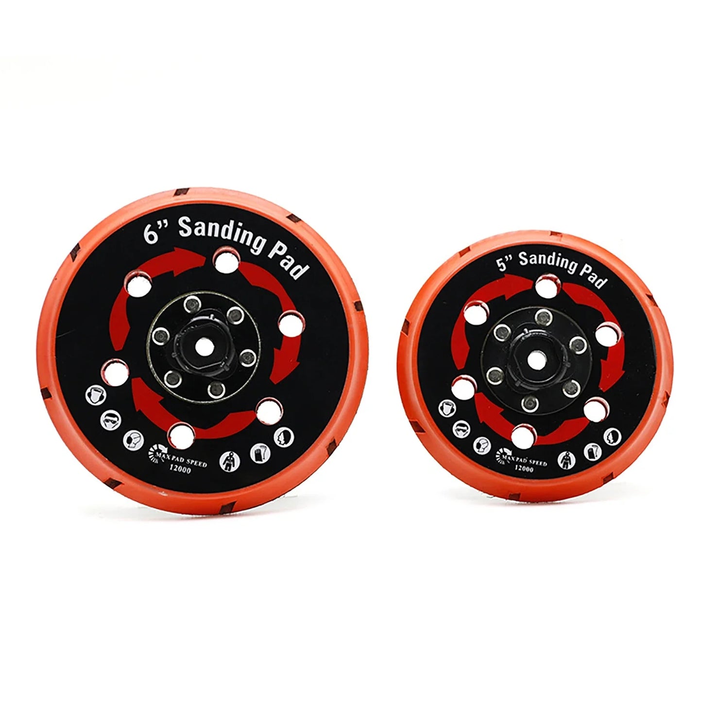 125/150mm 6 Hole DA Polisher Backing Plate Self Adhesive Sanding Pad