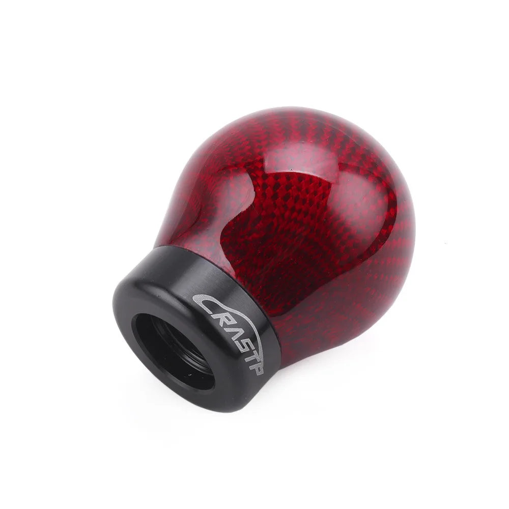 JDM Carbon Fiber Ball Gear Shift Knob Manual Shifter 3 Adapters