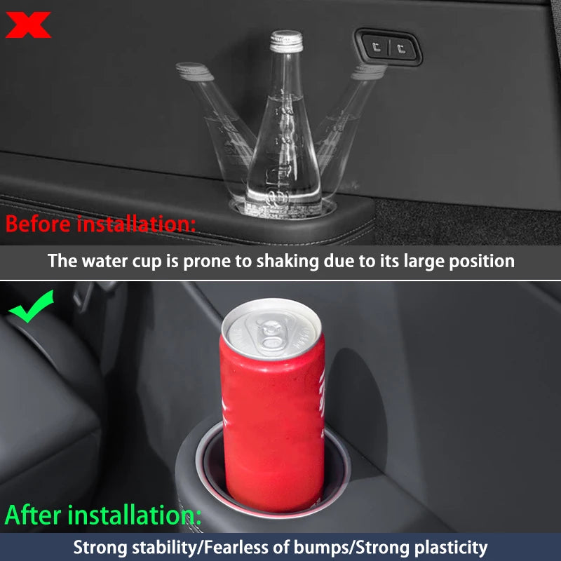 Silicone 3rd Row Cup Holder Insert for Tesla Model YL 2026+ Center Console