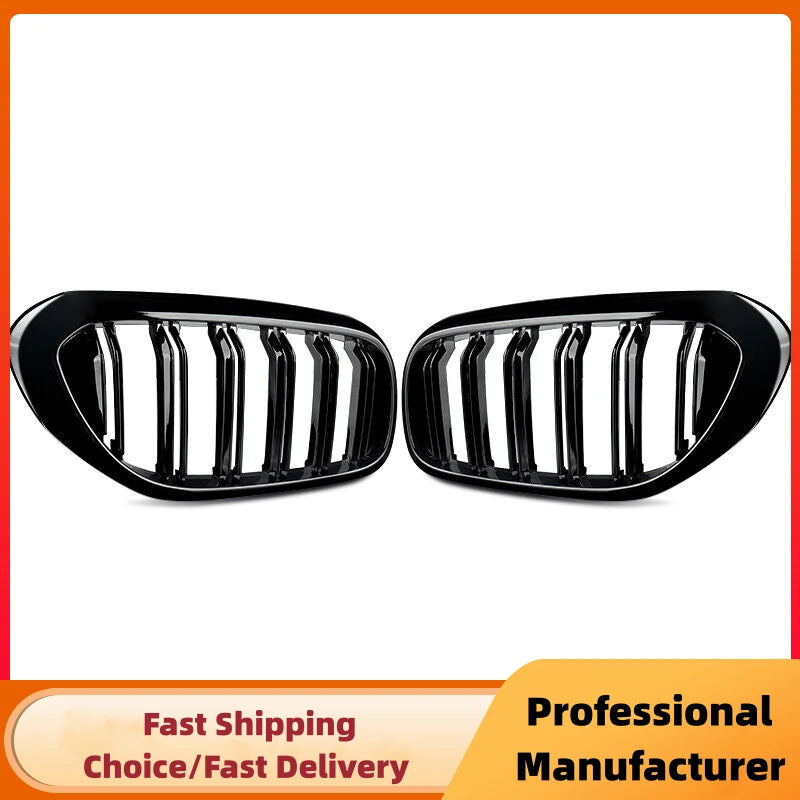 Gloss Black Double Slat Kidney Grille for BMW 5 Series G30 G31 & M5 2017–2020