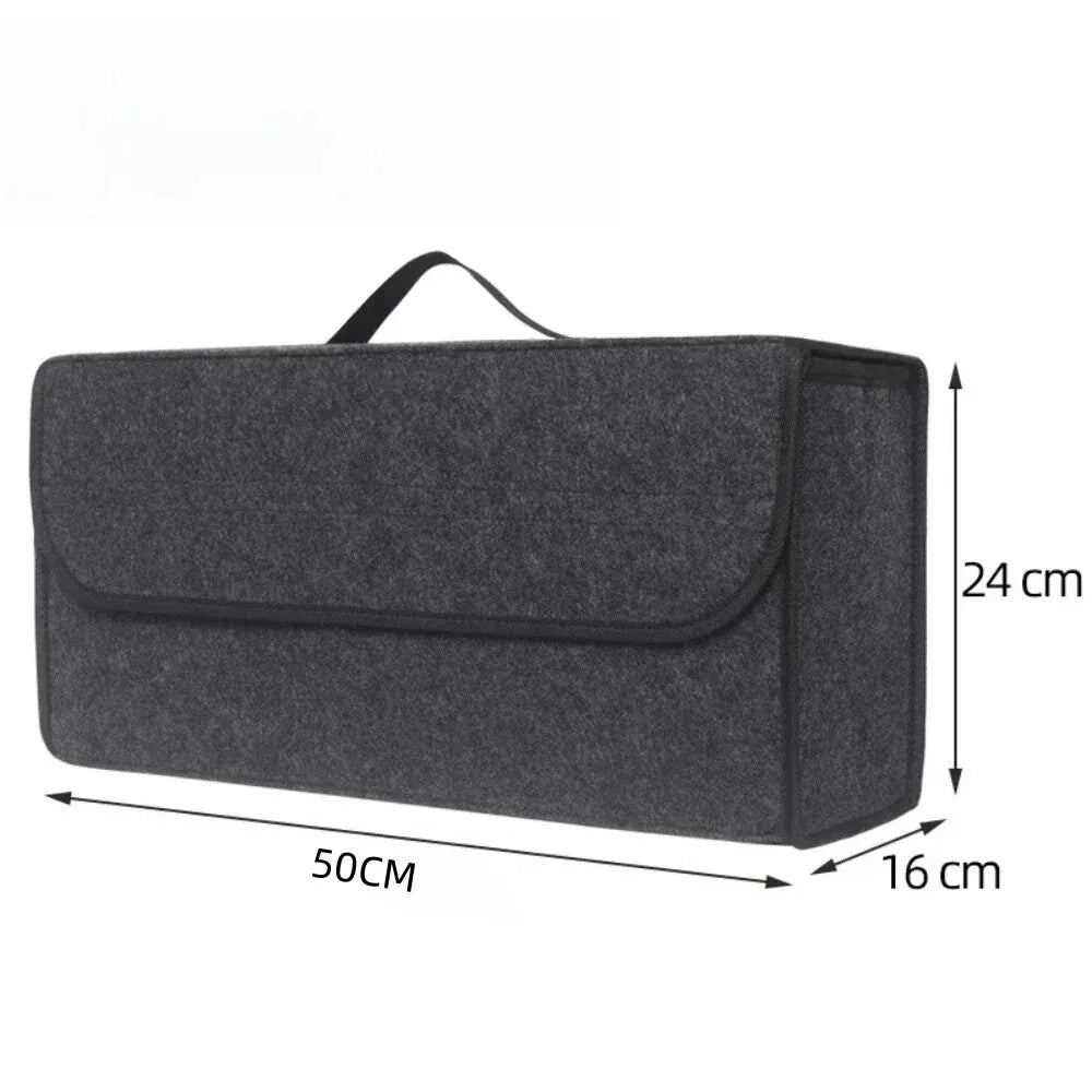Large Anti-Slip Felt Car Trunk Storage Organizer Bag Tool Box 50 x 15 x 24cm