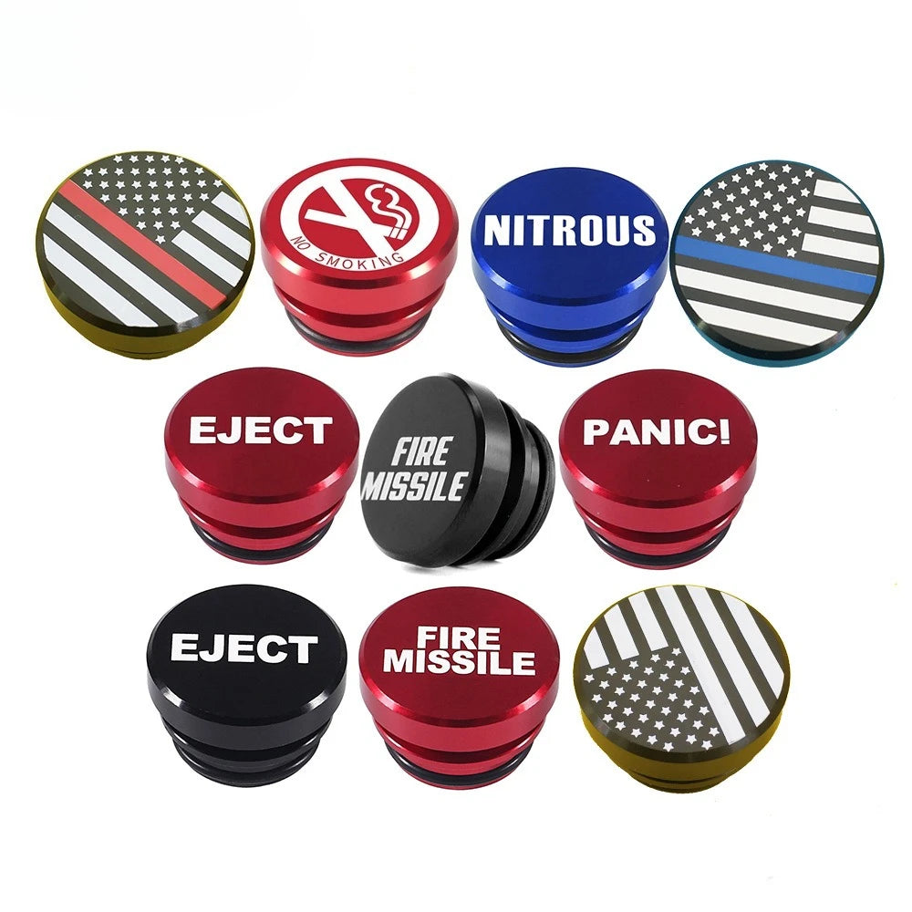 Universal 12V Car Cigarette Lighter Socket Cover Eject Fire Missile Button Plug