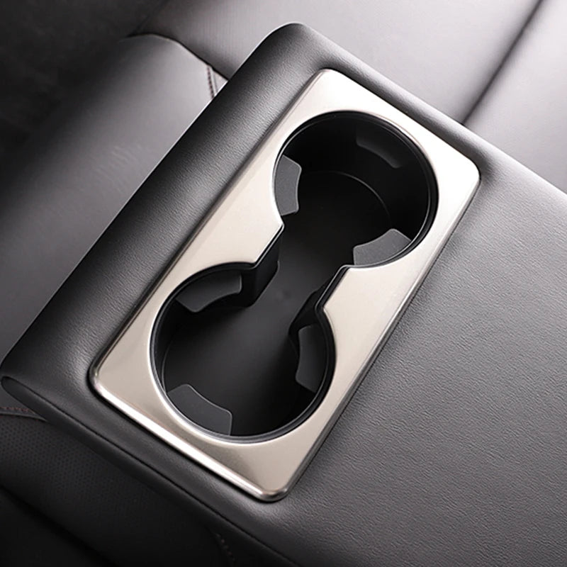 Stainless Steel Rear Seat Cup Holder Frame Trim for Mazda 3 BP & CX-30 2019–2023