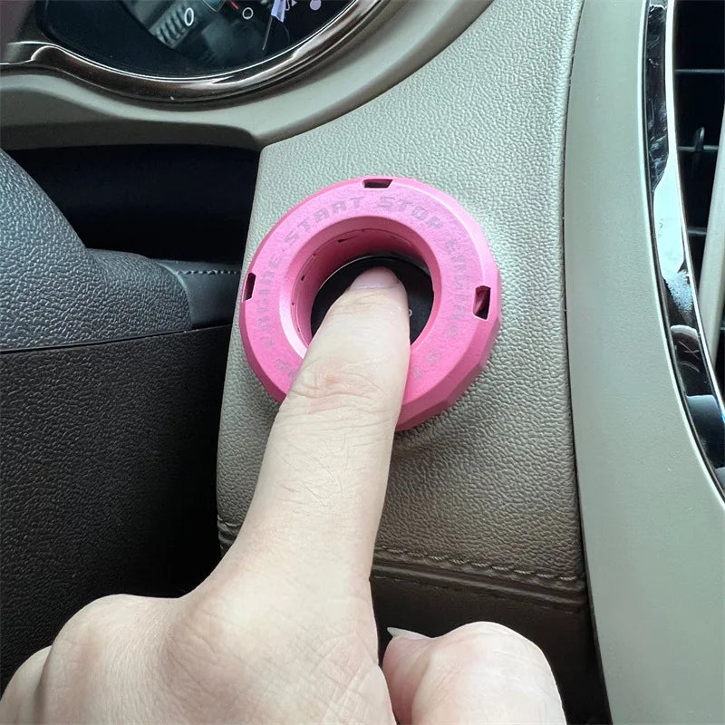 Motorcycle Ignition Key Cover Push Start Button Decorative Interior Trim