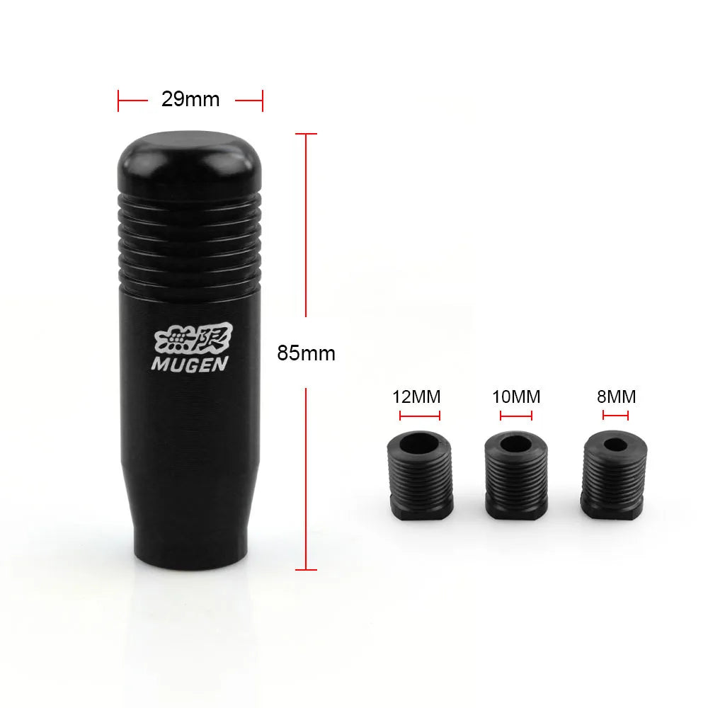 MUGEN Style 8.5cm Aluminum Manual Gear Shift Knob Universal Car Shifter Lever
