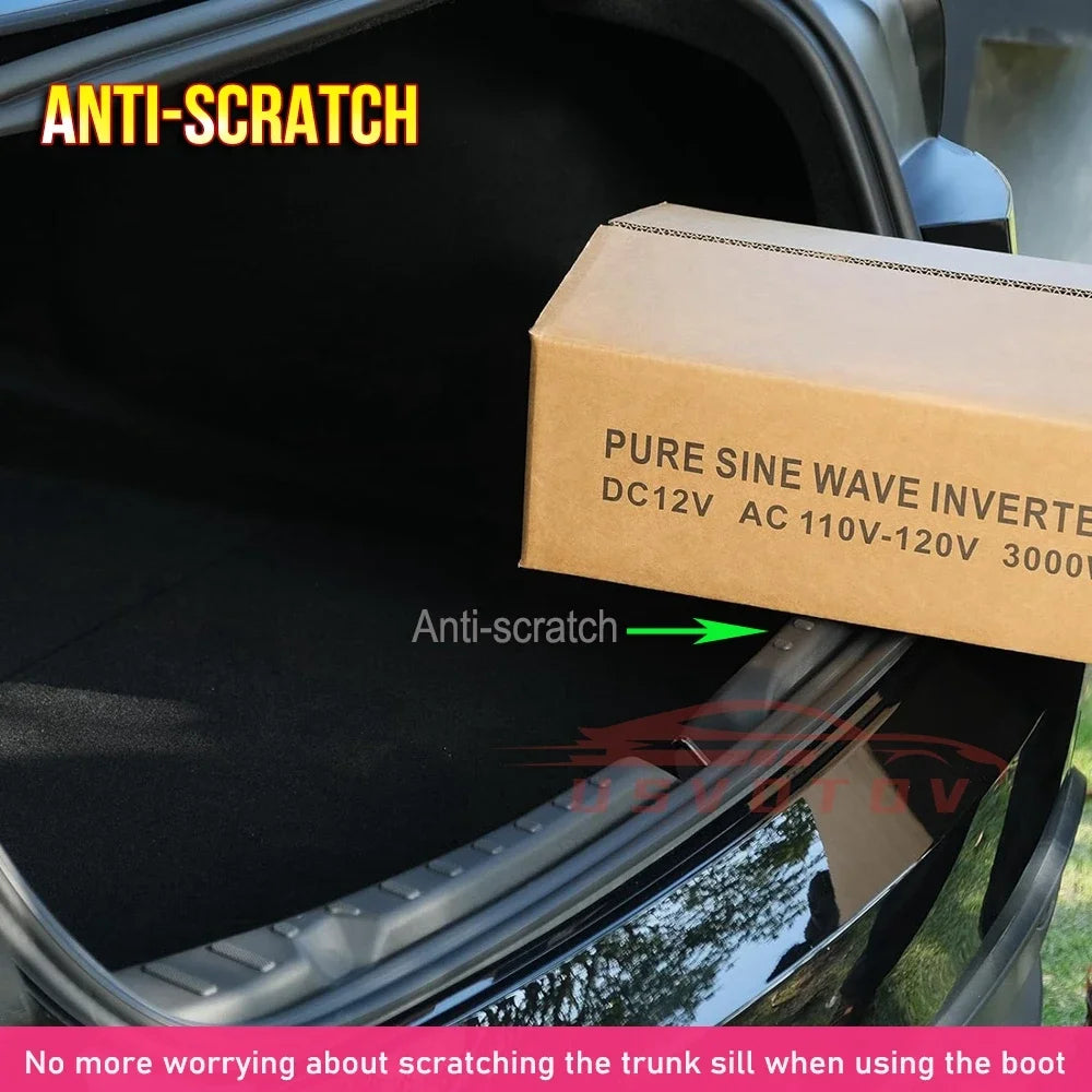 Rear Trunk Sill Protector Anti-Scratch Cargo Threshold for Tesla Model 3 2024–2026