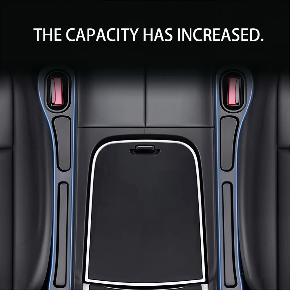 2Pcs Car Seat Gap Filler Organizer Universal Auto Seat Side Storage Accessory