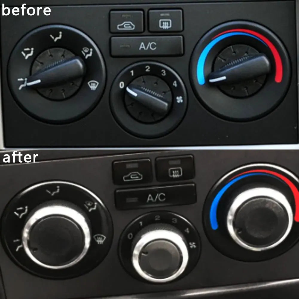 3Pcs Aluminum AC Control Knobs Climate Controls for Hyundai Elantra 2004-2016