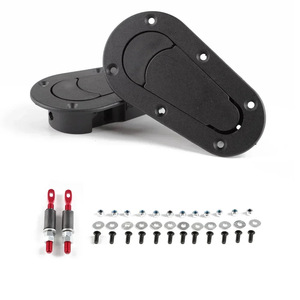 2PCS Universal Black Hood Pin Latch Lock Kit for Racing Cars Engine Bonnet