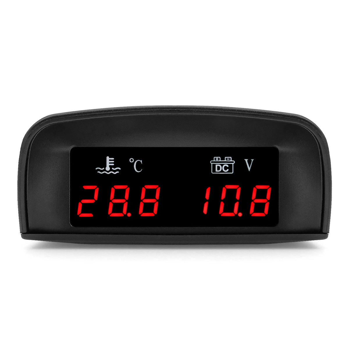 2-in-1 Digital Water Temp Gauge Voltmeter LCD Display 12V 24V Car Truck Bike