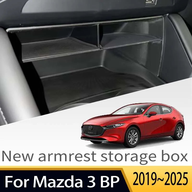 Center Console Armrest Storage Organizer Box for Mazda 3 BP 2019–2025