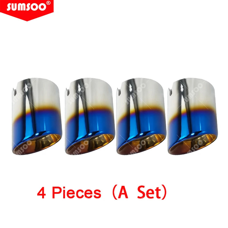 4Pcs 304 Stainless Steel Exhaust Tips for BMW M2 M3 M4 M5 M6 F87 F80 F82