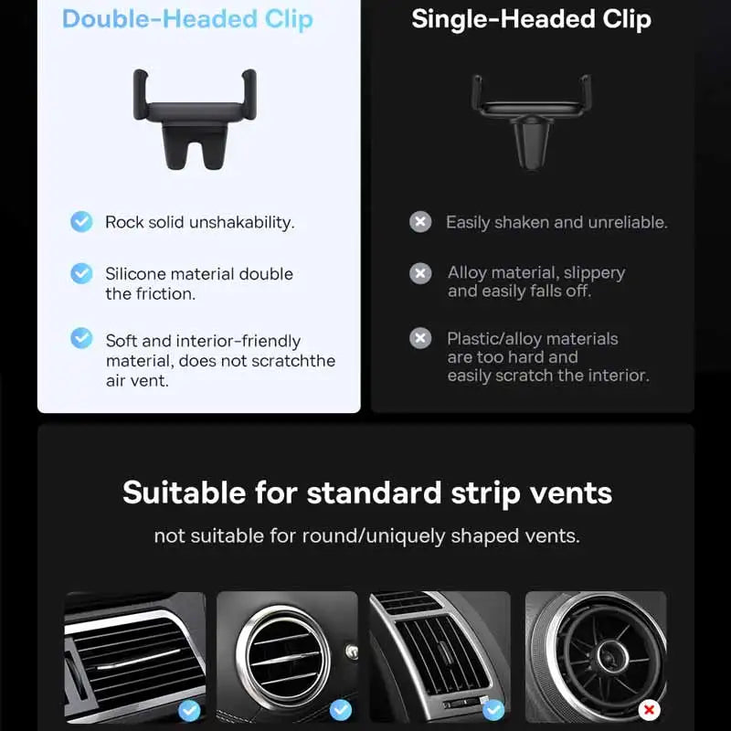 Baseus Car Phone Holder Air Vent Mount Universal Adjustable Mobile Stand