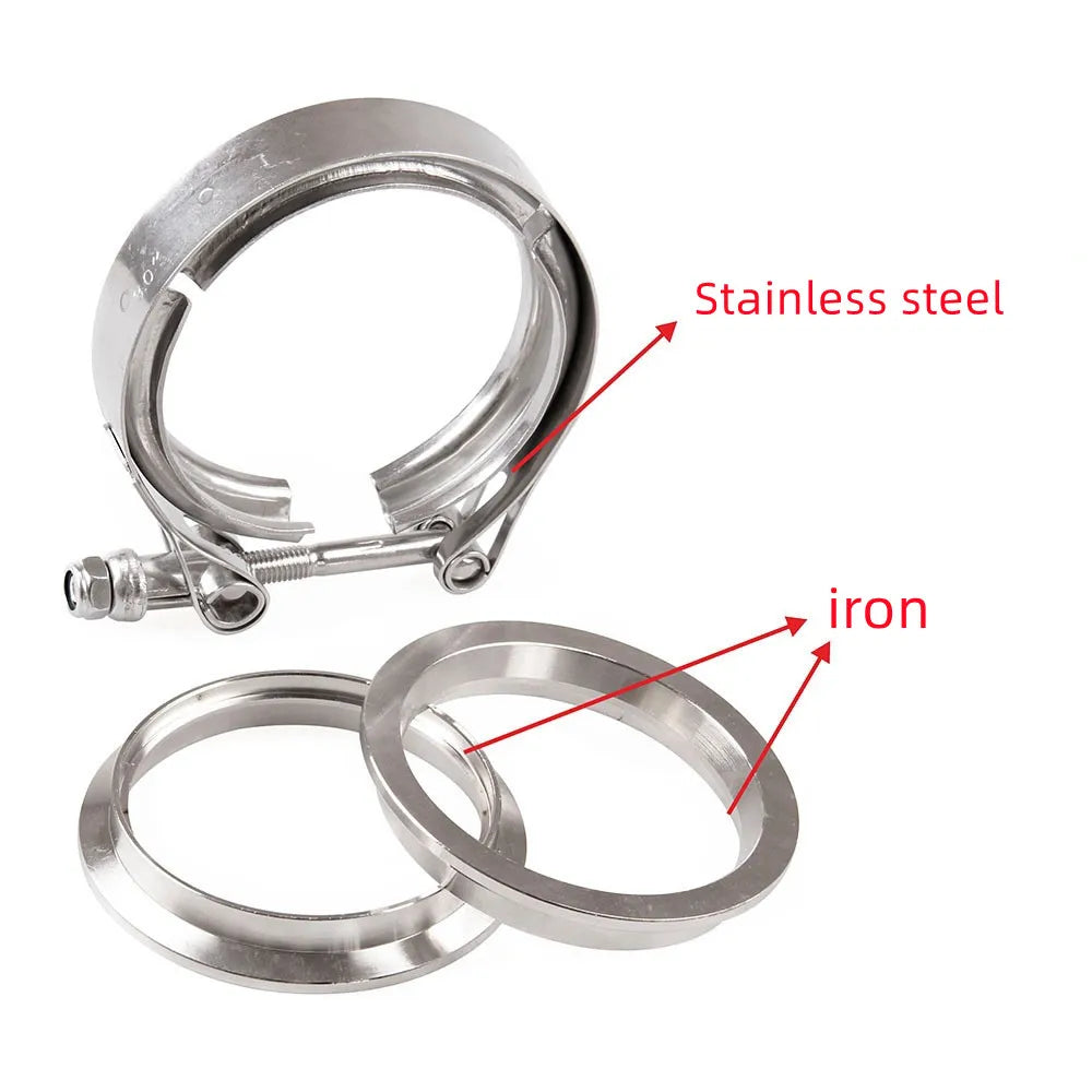Universal Stainless Steel V-Band Exhaust Clamp 2" 2.5" 3" 3.5" 4" Turbo