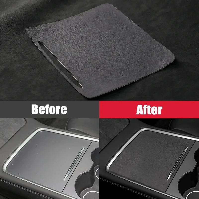 Suede Center Console Panel Cover for Tesla Model 3 Y Highland Juniper