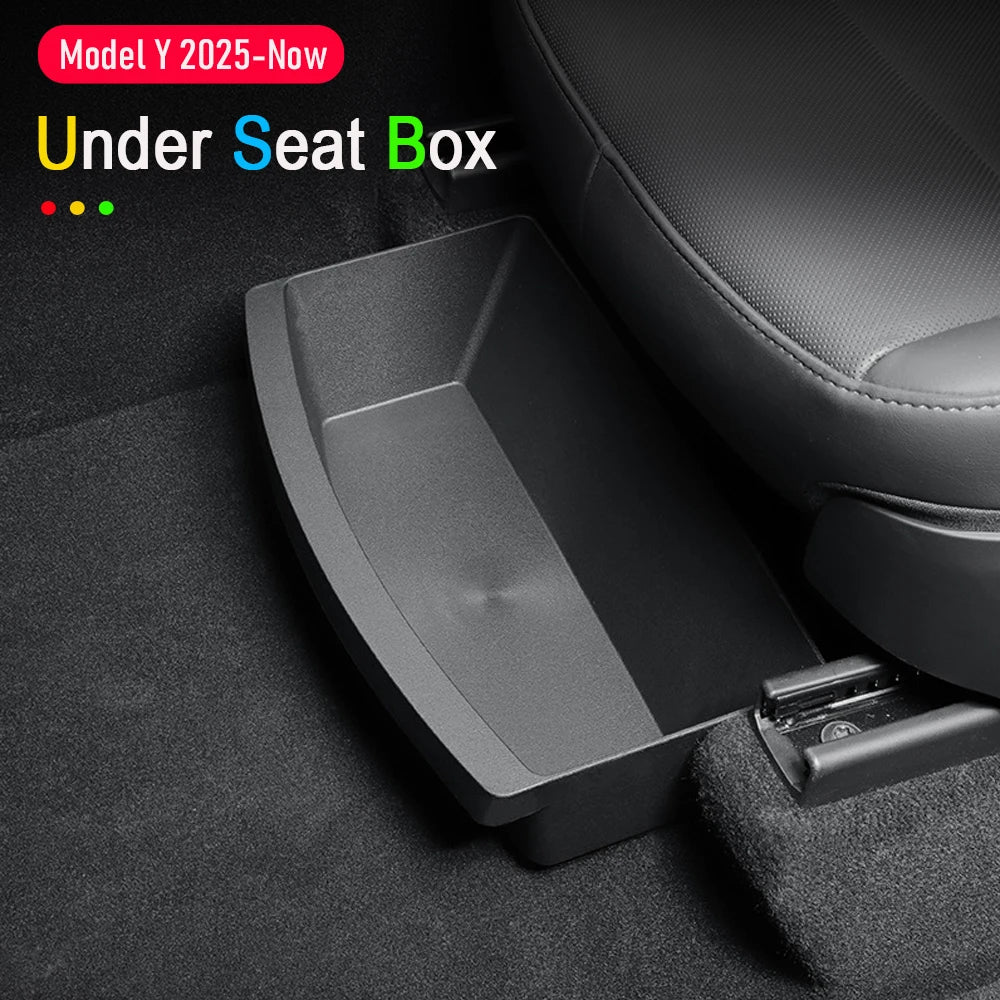 Under Seat Storage Box Organizer for Tesla Model Y Juniper 2025–2026