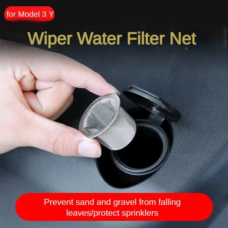 Wiper Water Filter Net for Tesla Model Y Juniper 2025 Model 3 Highland 2024 Hood Tank