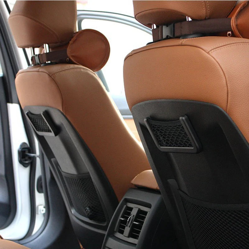 Adhesive Car Storage Net Bag Seat Organizer Door Side Pocket Phone Holder