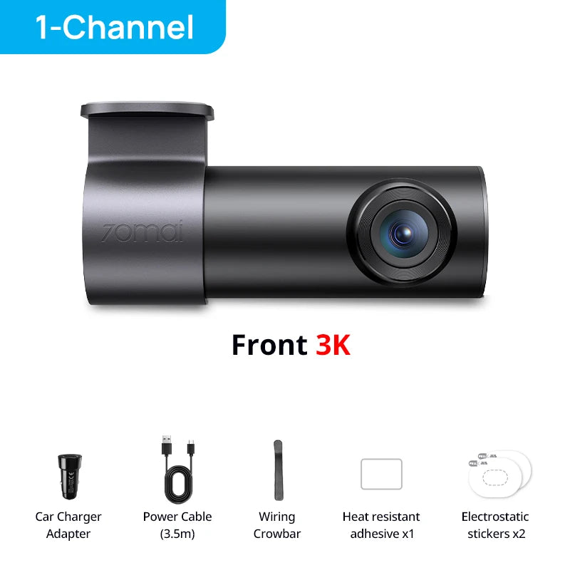 70mai M310 Plus 3K Dash Cam 1620P Car DVR with WDR, Voice Control, 139°