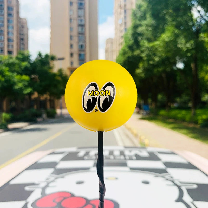 MOON Car Antenna Ball Topper Roof Ornament JDM Exterior Accessory