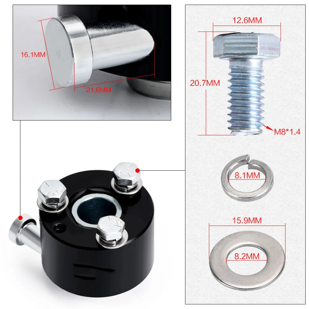 3/4 Inch Steering Wheel Quick Release Hub Adapter 3-Bolt Racing Disconnect Kit