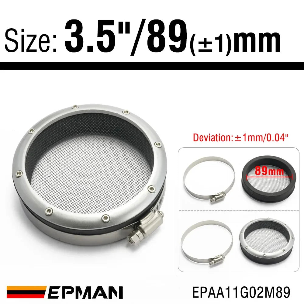 EPMAN Turbo Inlet Grill Protector 3 3.5 4 Inch Mesh Air Intake Filter Guard
