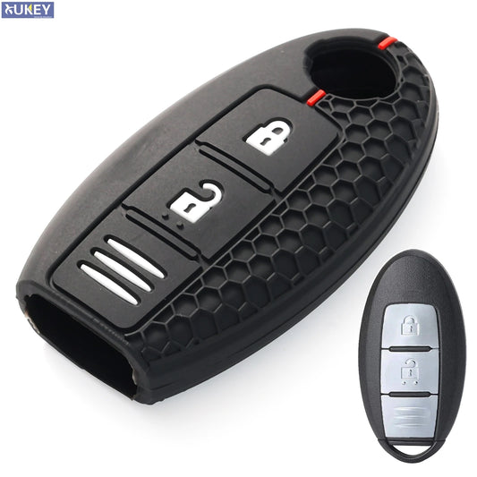 3-Button Silicone Remote Key Fob Cover for Nissan Qashqai, Juke, Leaf, Micra, Note