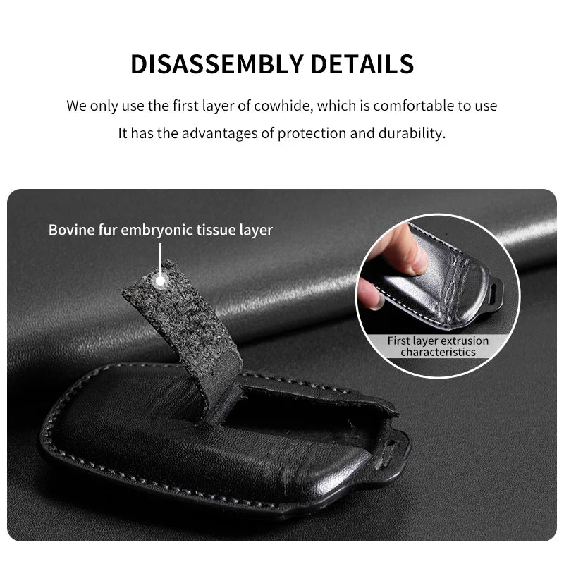 Leather Smart Key Case Cover for Volkswagen Polo, Golf 7 MK7, Tiguan Passat
