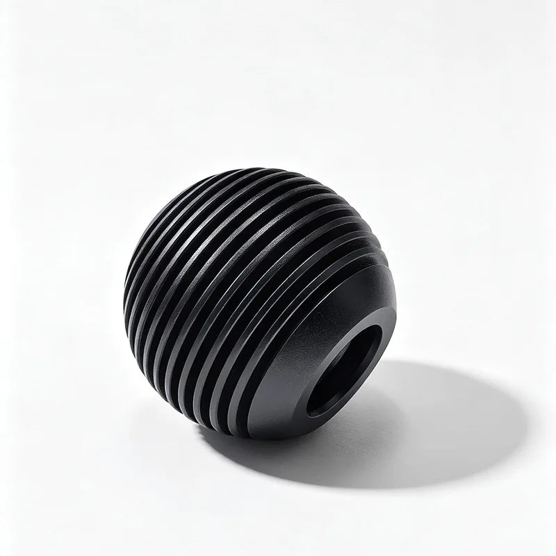 Aluminum Alloy Gear Shift Knob Ribbed Spherical Manual Shifter 3 Adapters
