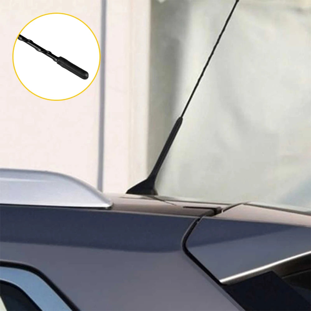 9-Inch Universal Car Radio Antenna Mast Black Replacement AM/FM Roof Whip Antenna
