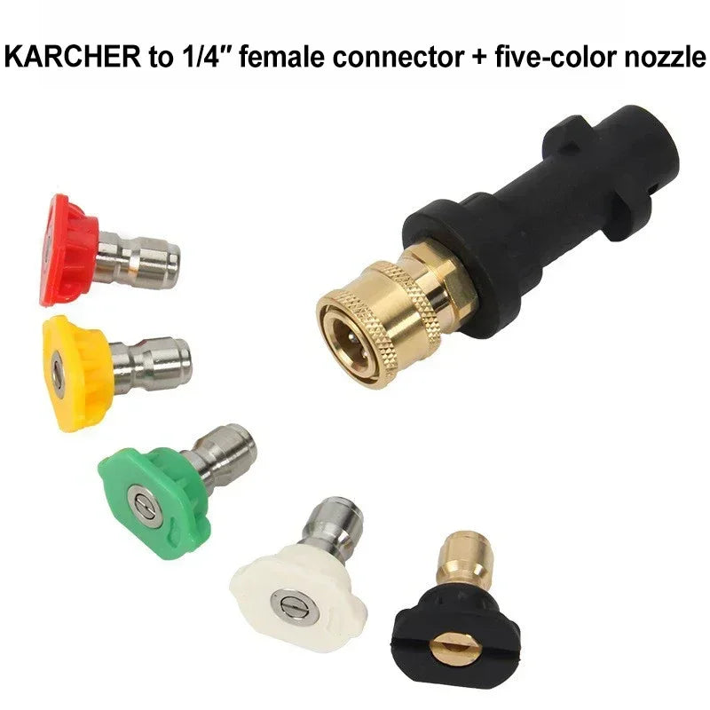 Karcher K2-K7 Pressure Washer Adapter 5 Nozzles Foam Cannon Connector