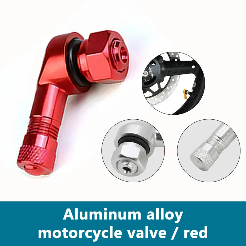 90° CNC Aluminum Motorcycle Tire Valve Stem Universal Tubeless Wheel Valve