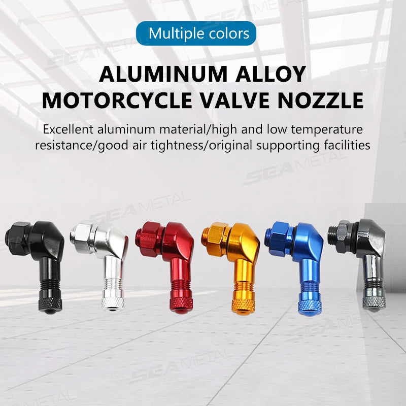 90° CNC Aluminum Motorcycle Tire Valve Stem Universal Tubeless Wheel Valve