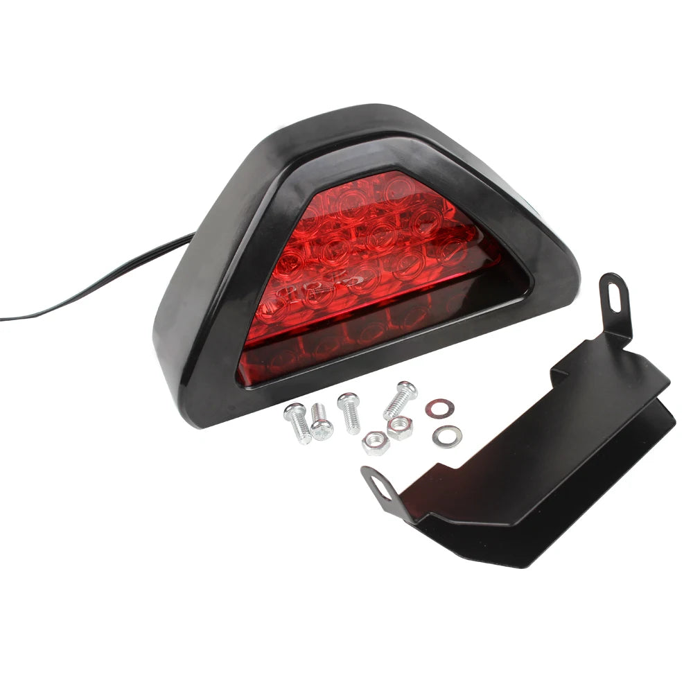 Universal LED Triangle Tail Light Red Brake, Tail & Rear Fog Lamp