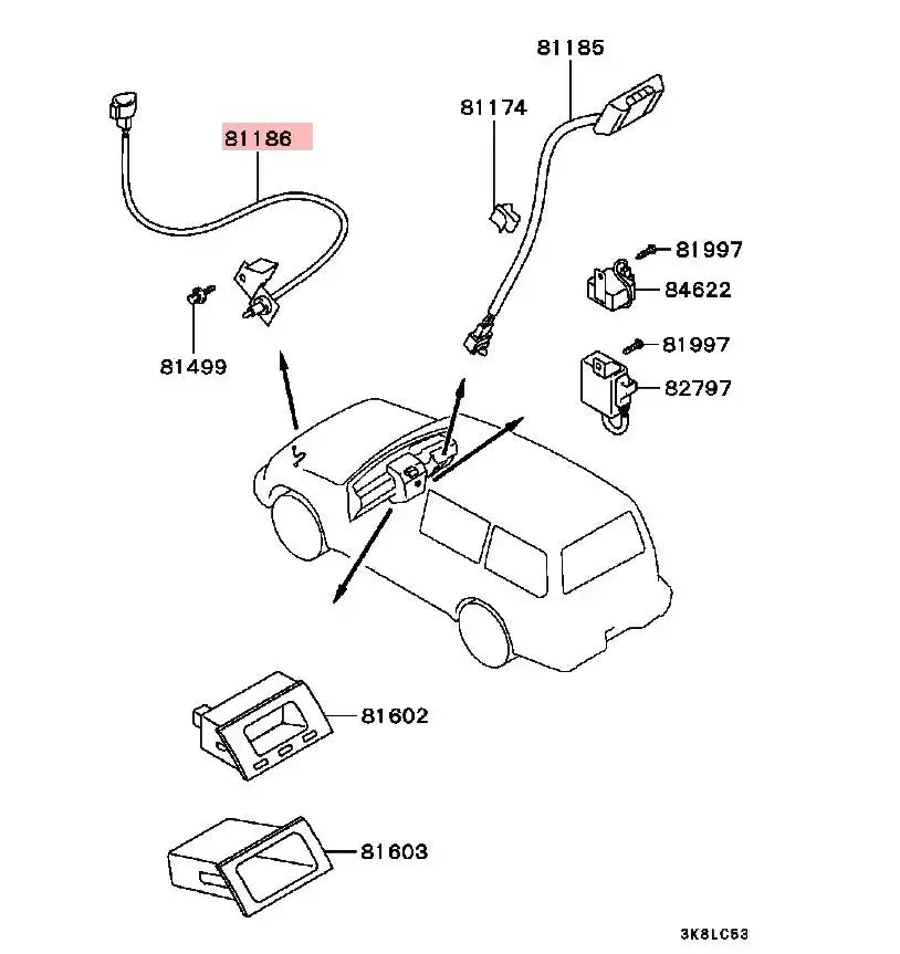 Outdoor Air Temperature Sensor MR115605 for Mitsubishi Pajero V20 V30 V40 1989-1999