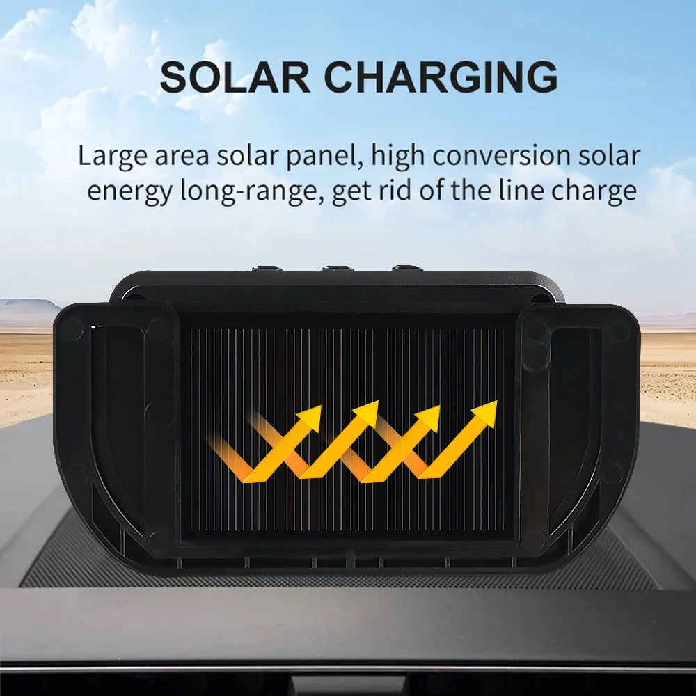 Solar TPMS Tire Pressure Monitor T14-1 4 External Sensors Temperature Warning