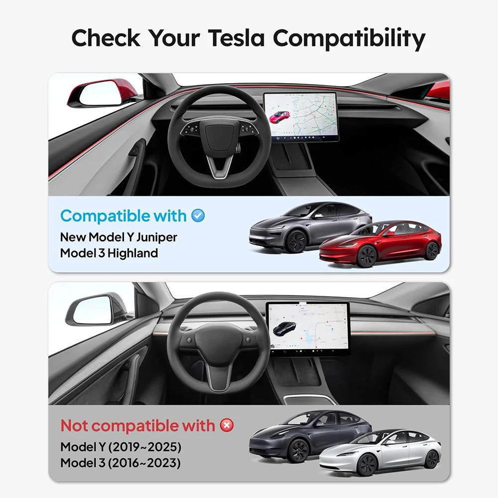 Center Console Organizer Tray for Tesla Model Y Juniper & Model 3 Highland 2024–25