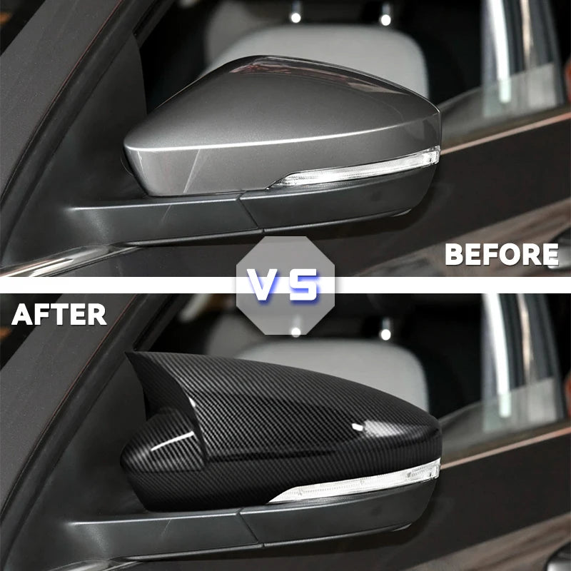 Side Mirror Cover Caps for Skoda Octavia Mk3 A7 2014–2019 & VW T-Roc 2017–2019
