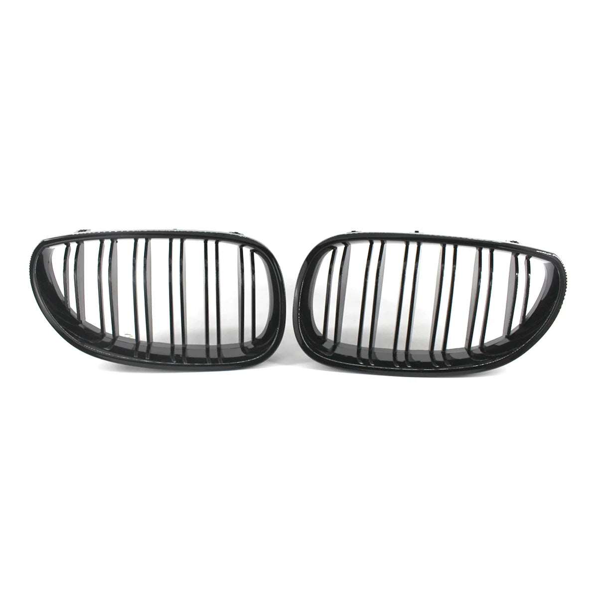 Gloss Black Double Slat Kidney Grille for BMW E60 E61 5 Series M5 520i 2003–2010