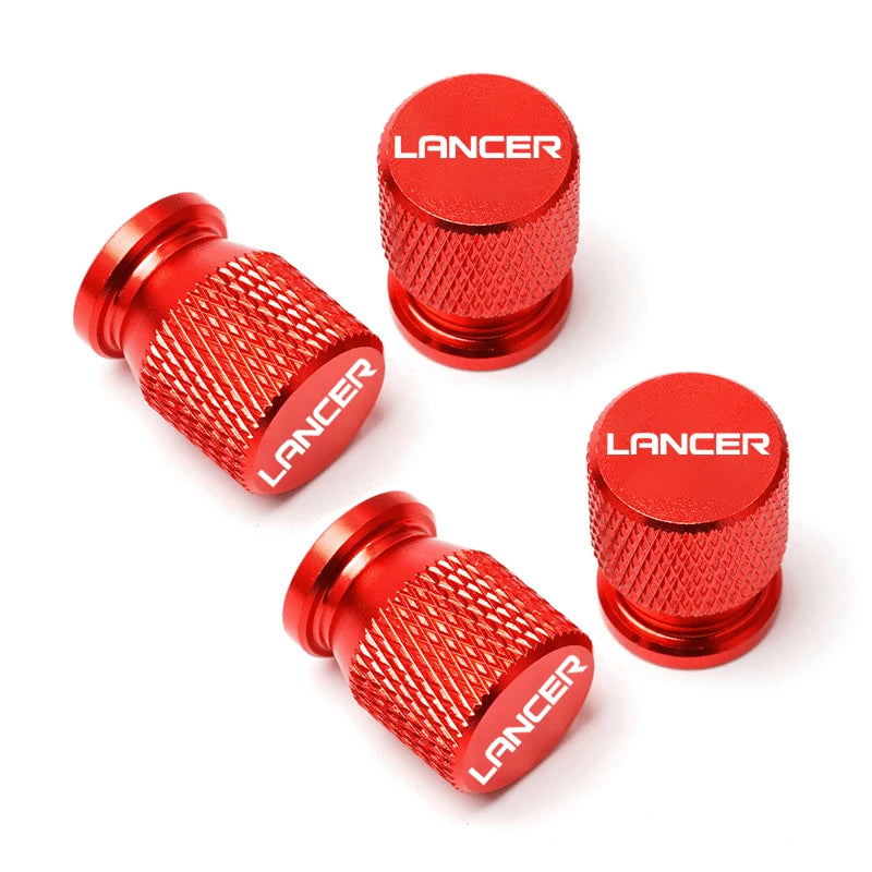 4PCS Mitsubishi Lancer Tire Valve Stem Caps Wheel Tyre Dustproof Waterproof