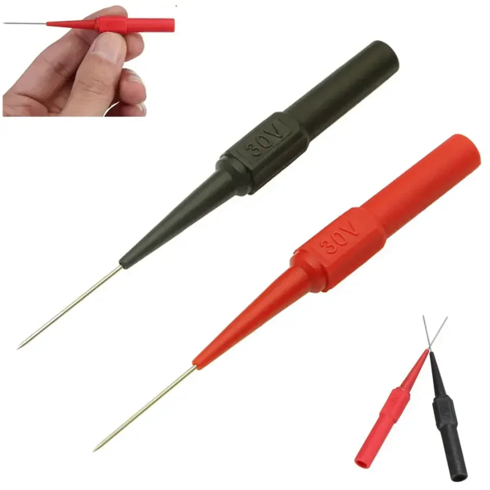 0.7mm 30V Car Tip Probes Multimeter Test Leads Back Piercing Needle Probes