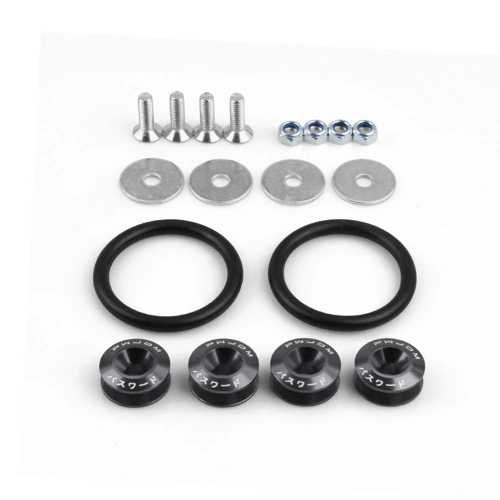 Universal Aluminum JDM Quick Release Bumper Fastener Kit for Bumpers Trunks