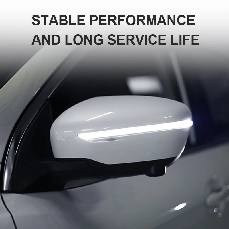 SEAMETAL 12V LED Car Mirror Turn Signal Strip Flowing Light Daytime Running