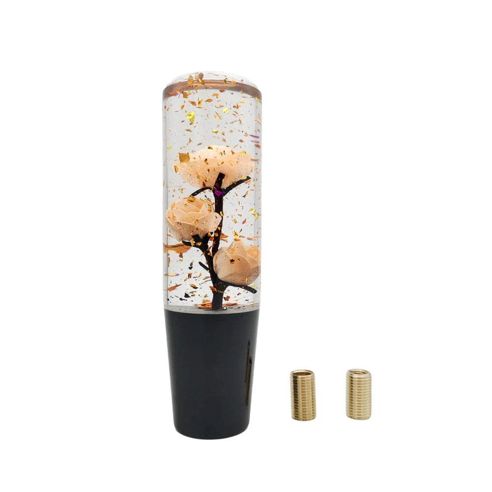 15CM Rose Flower Gear Shift Knob M12x1.25 M10x1.5 M10x1.25 M8x1.25