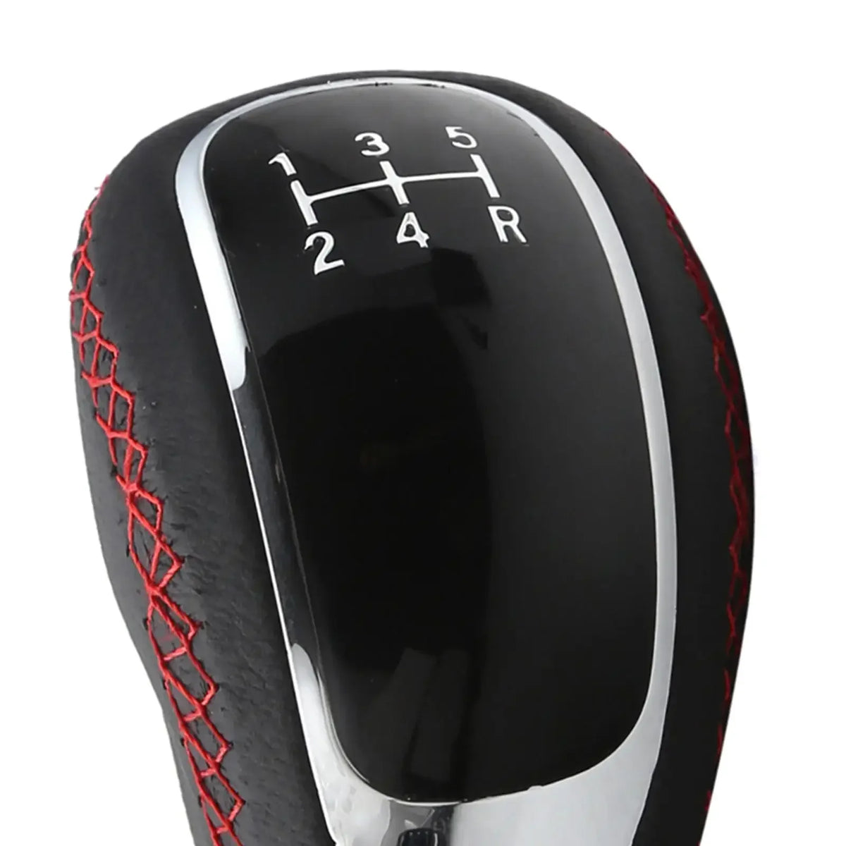 Universal 5 6 Speed Leather Manual Gear Shift Knob Car Shifter Lever Gear Head